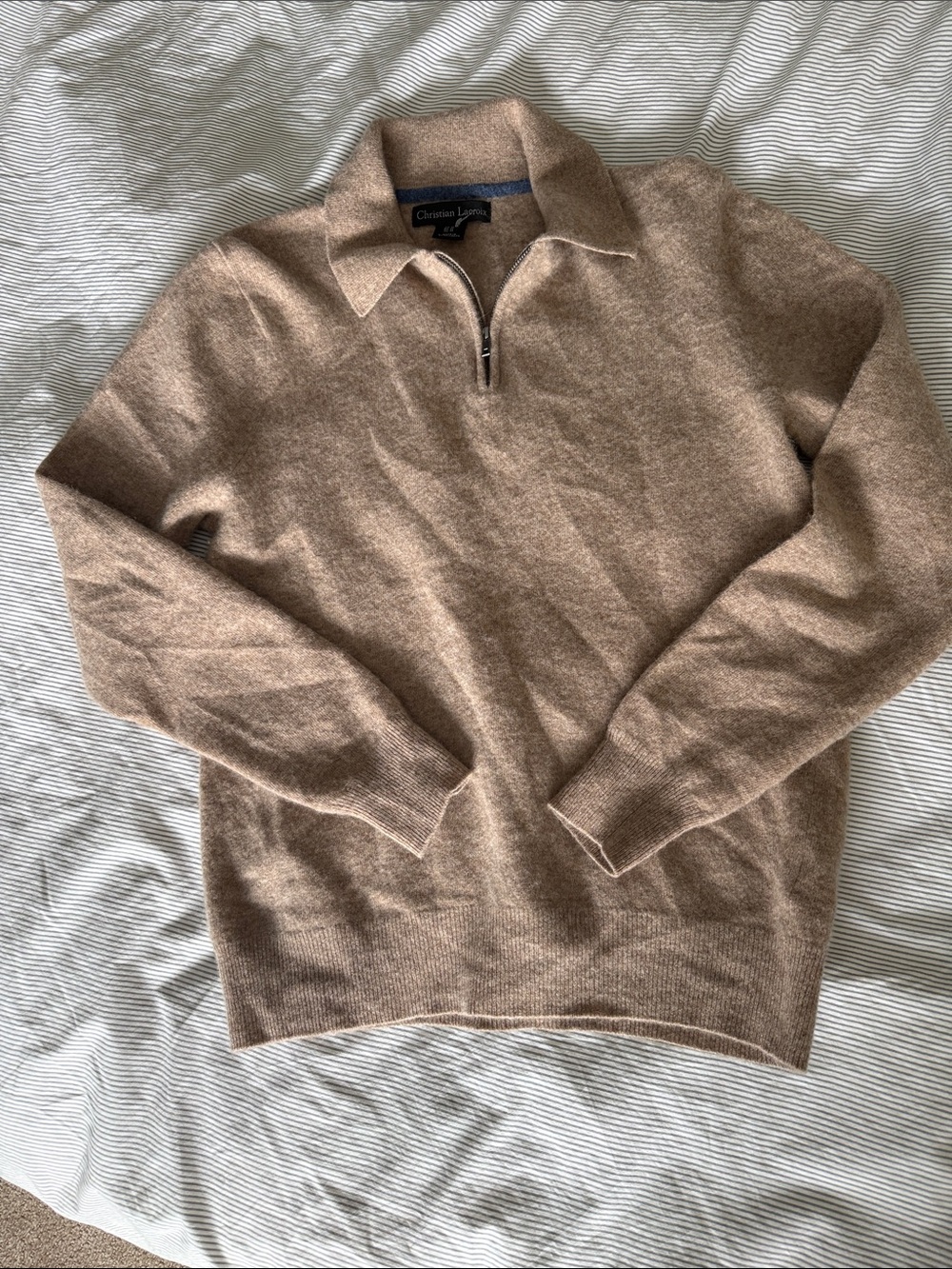 Merino/cashmere Zip-up Sweater